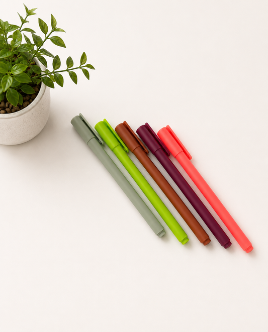 Gel Pens – Earth & Bloom (5 Colors)