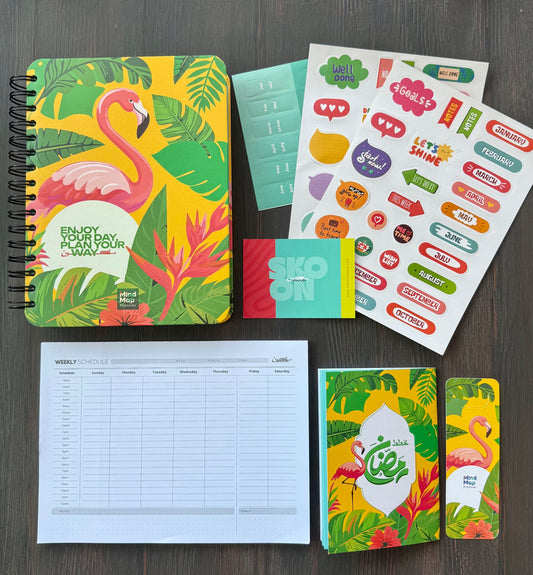 MindMap Yearly Planner - Flamingo Vibes