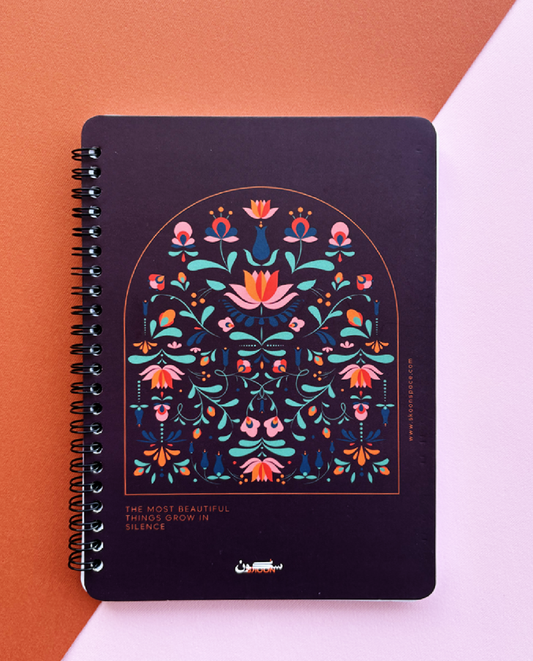 Spiral Notebook - Botanical Dark