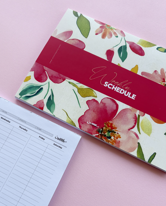 Weekly Schedule - Flowered