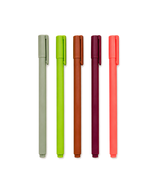 Gel Pens – Earth & Bloom (5 Colors)
