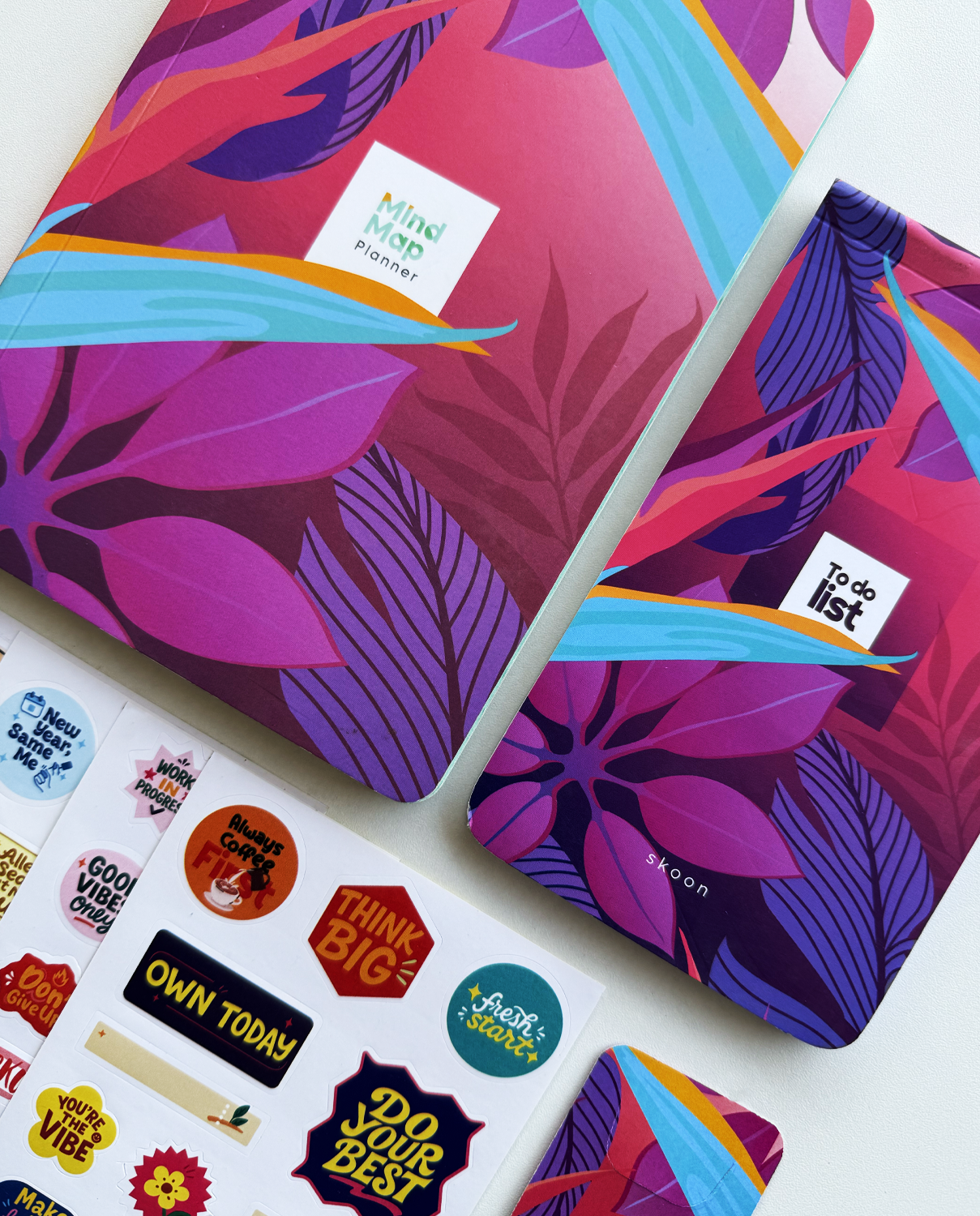 MindMap Quarterly Planner - Pink Bloom