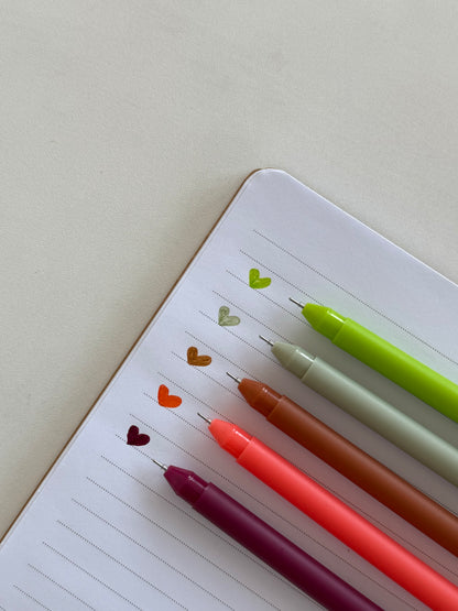 Gel Pens – Earth & Bloom (5 Colors)