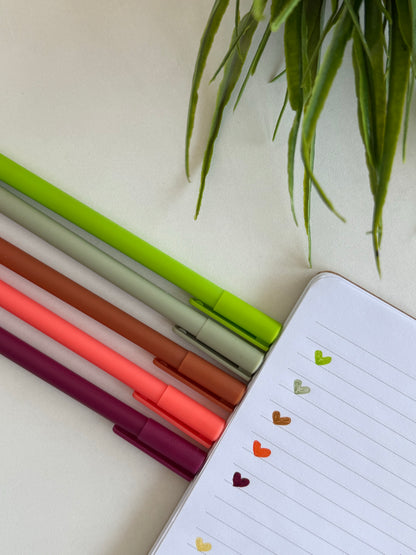 Gel Pens – Earth & Bloom (5 Colors)