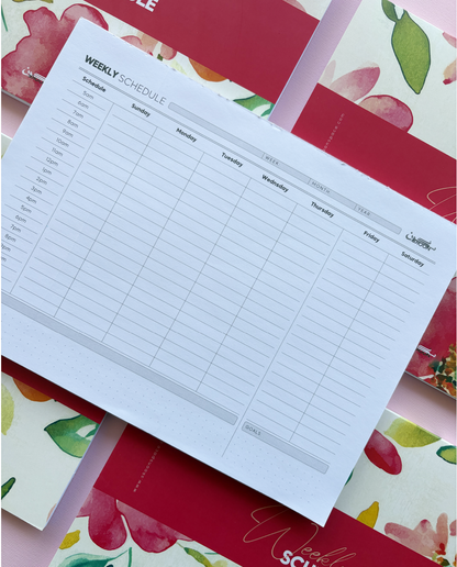 Weekly Schedule - Flowered